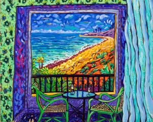 Vista al mar - Serie Matisse Windows por Cathy Carey © 2014